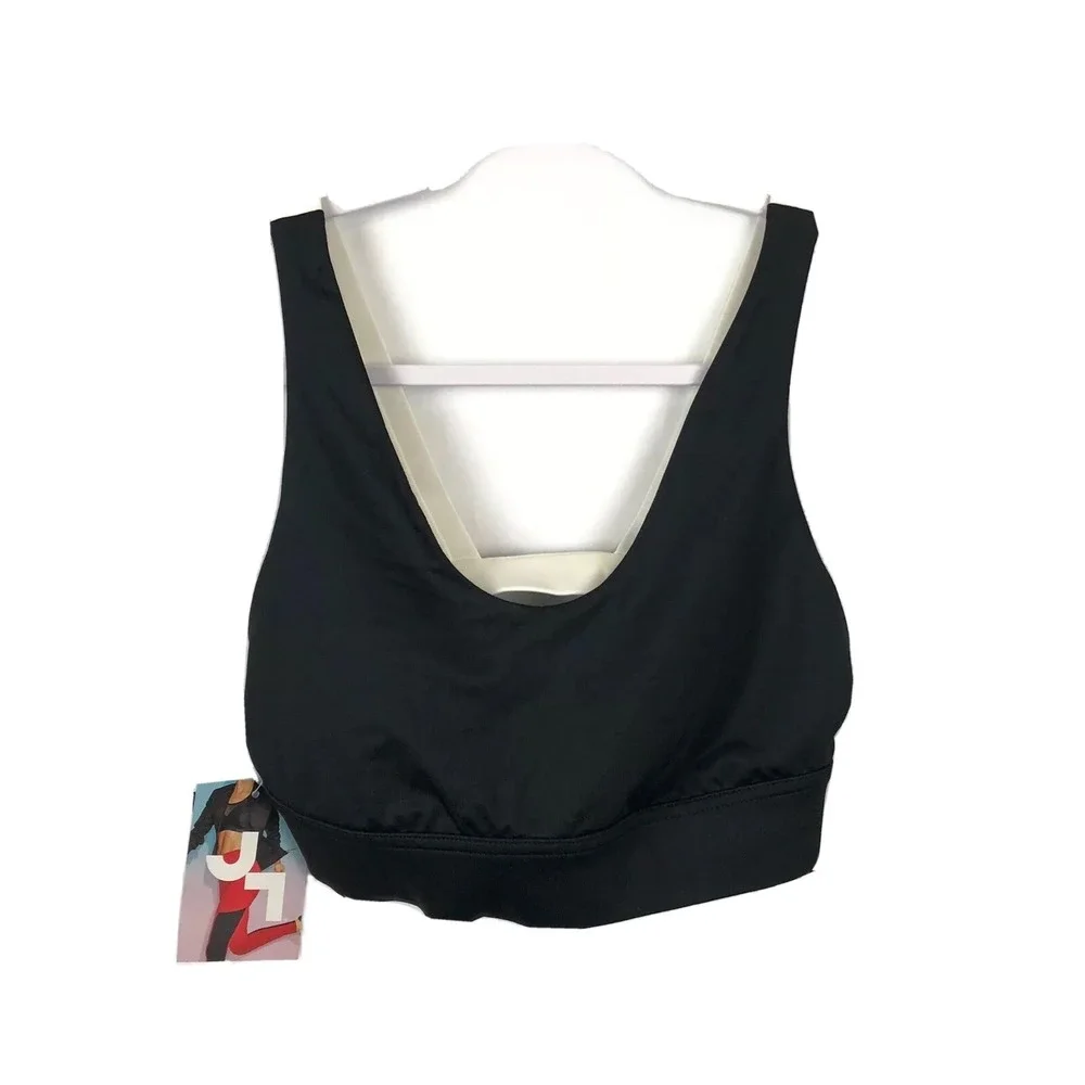 Joy Lab Womens Sports Bra Size S Black White Mid Coverage‎ (BE32)